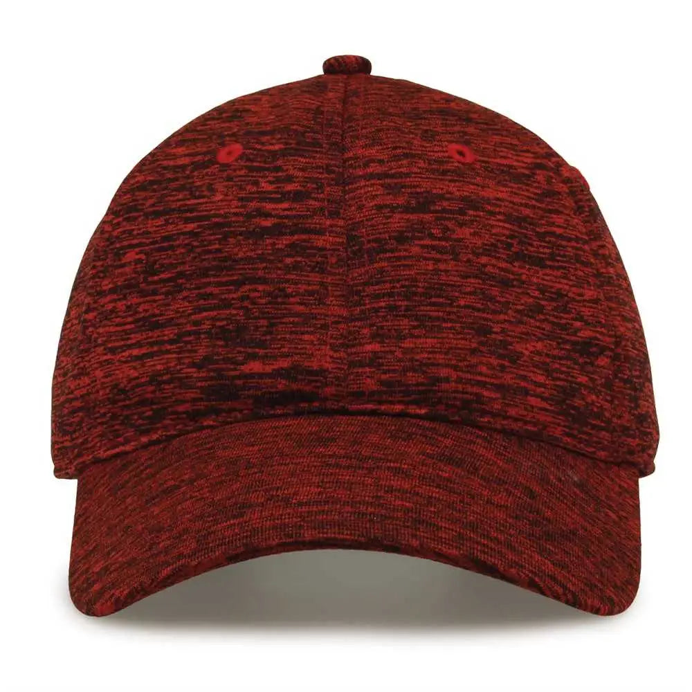 The Game GB477 Peppered Heather Cap - Red - Red / One Size Fits Most