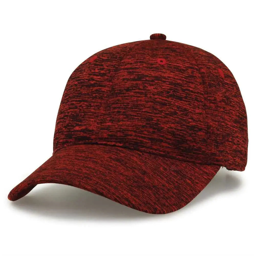 The Game GB477 Peppered Heather Cap - Red - Red / One Size Fits Most