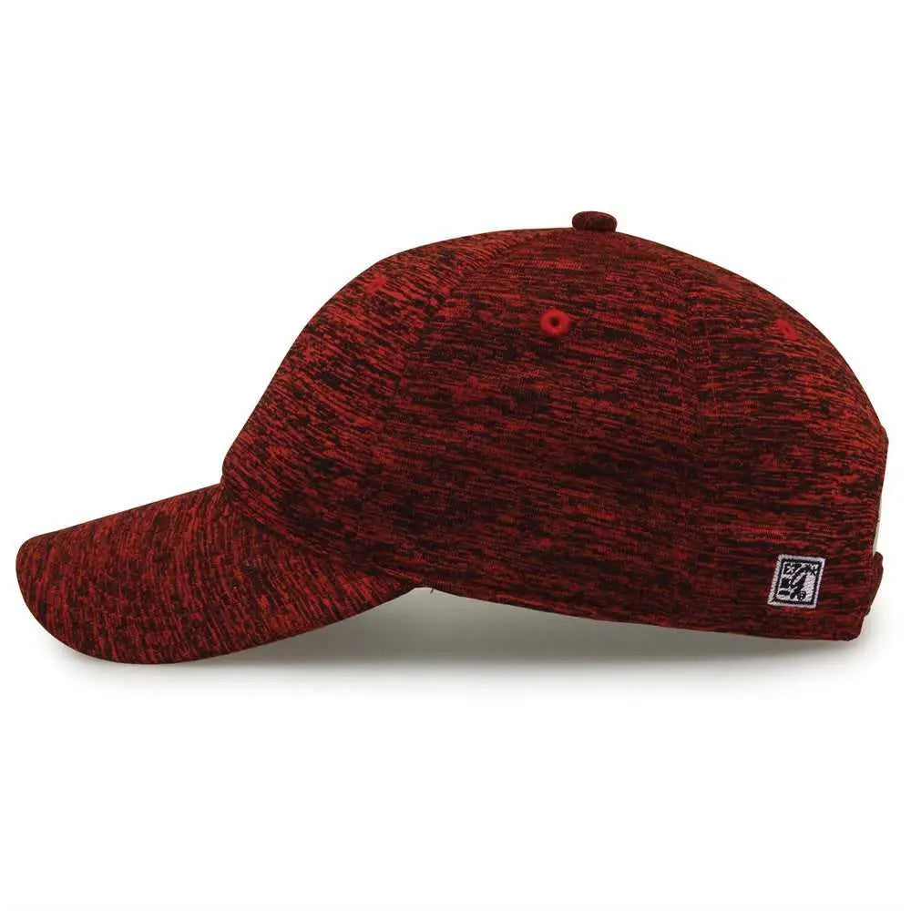 The Game GB477 Peppered Heather Cap - Red - Red / One Size Fits Most