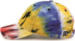 The Game GB482 Asbury Tie-Dyed Twill Cap - Black Rainbow - Multi-colored / 6 5/8’’ - 7 5/8’’