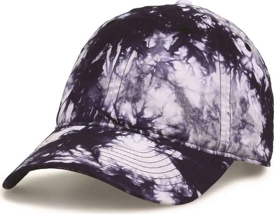 The Game GB482 Asbury Tie-Dyed Twill Cap - Navy Tonal - Multi-colored / 6 5/8’’ - 7 5/8’’