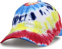 The Game GB482 Asbury Tie-Dyed Twill Cap - Rainbow - Multi-colored / 6 5/8’’ - 7 5/8’’