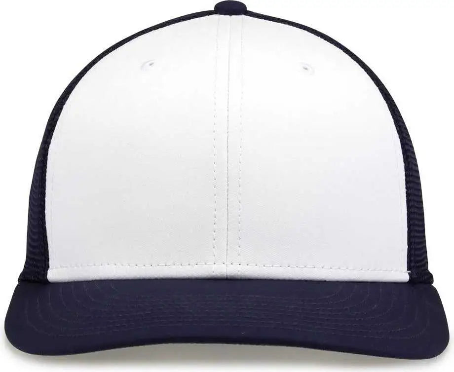 The Game GB483 On-Field GameChanger with Diamond Mesh Cap - White Navy