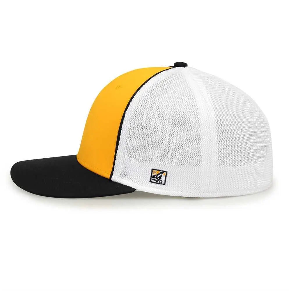 The Game GB483P On-Field GameChanger with Piping & Diamond Mesh Cap - Athletic Gold Black
