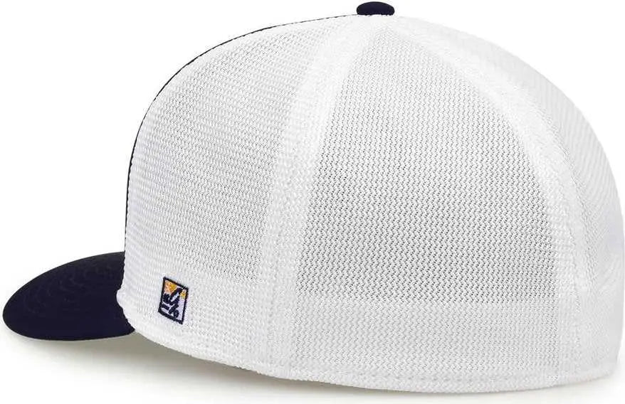 The Game GB483P On-Field GameChanger with Piping & Diamond Mesh Cap - Athletic Gold Navy