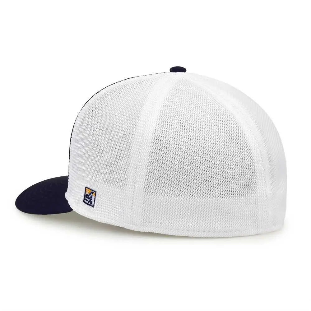 The Game GB483P On-Field GameChanger with Piping & Diamond Mesh Cap - Athletic Gold Navy
