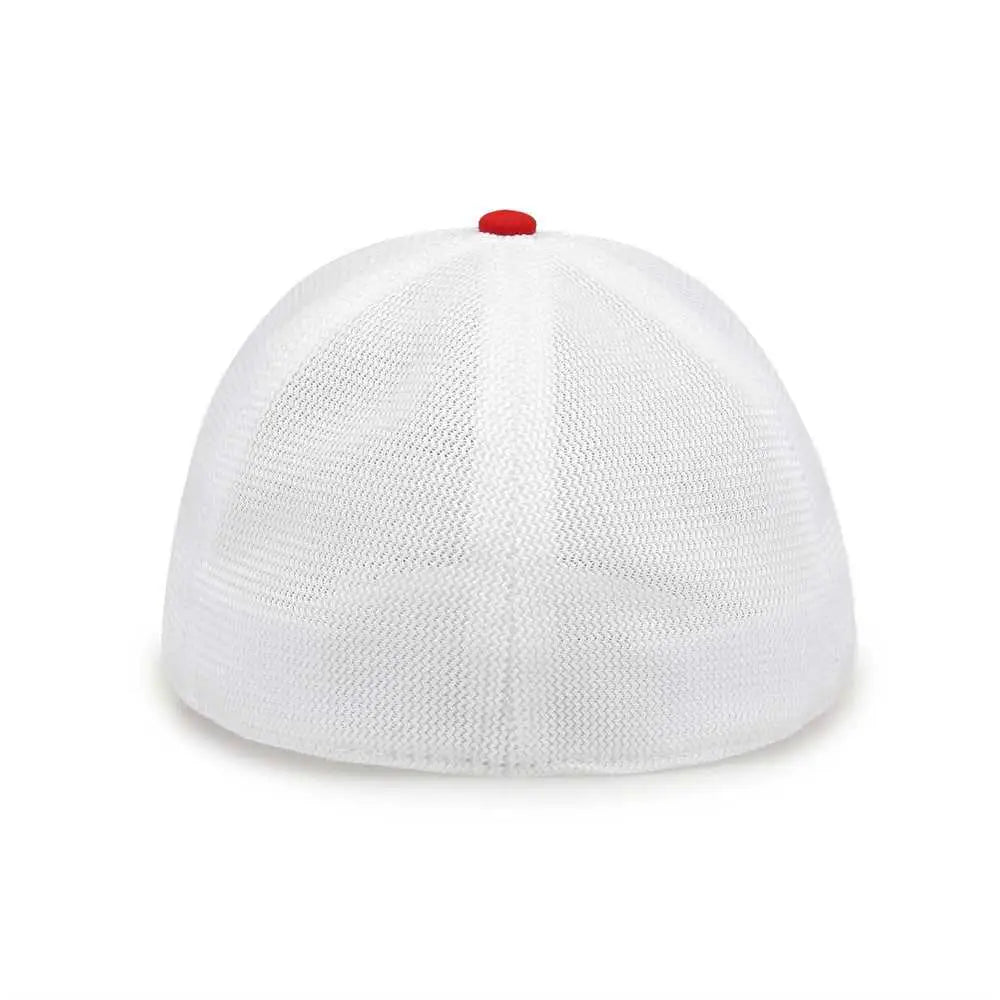 The Game GB483P On-Field GameChanger with Piping & Diamond Mesh Cap - Black Red