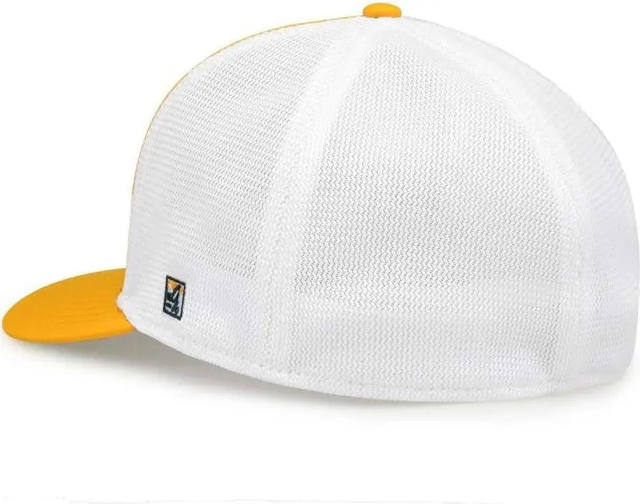 The Game GB483P On-Field GameChanger with Piping & Diamond Mesh Cap - Dark Green Gold