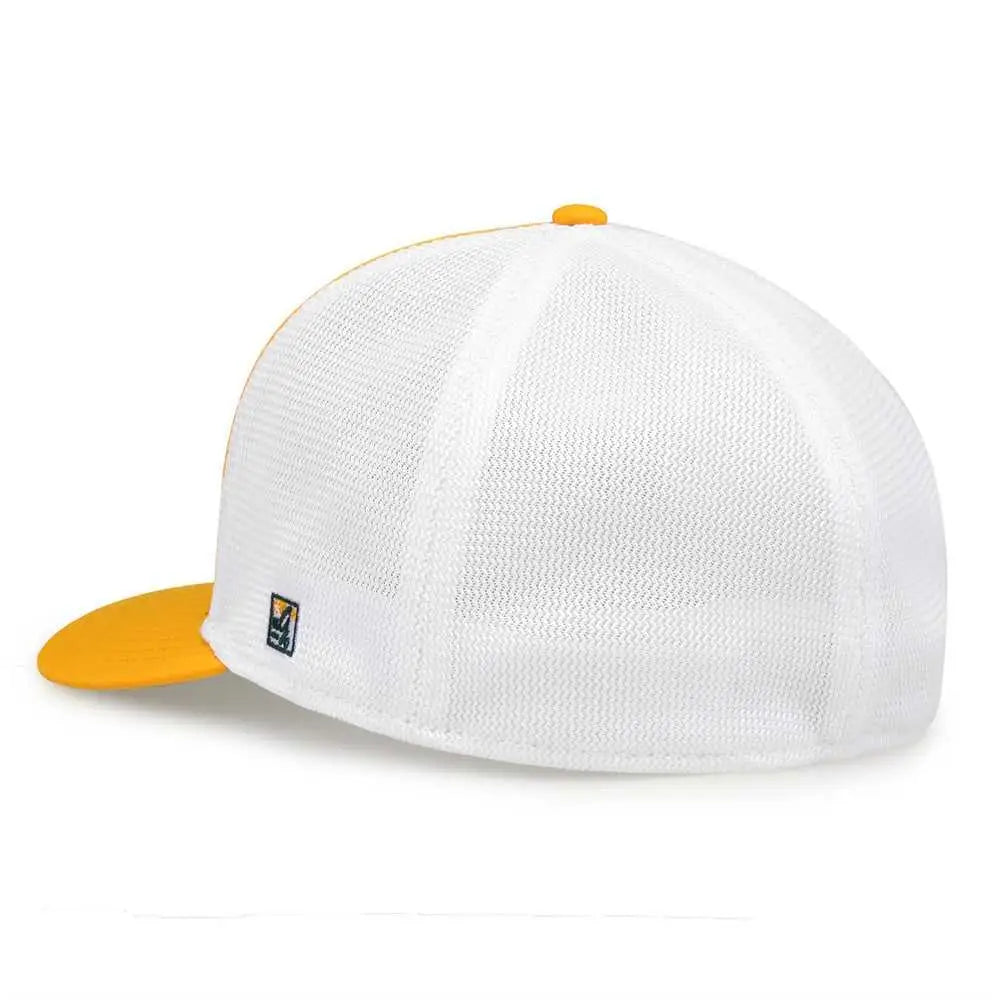 The Game GB483P On-Field GameChanger with Piping & Diamond Mesh Cap - Dark Green Gold