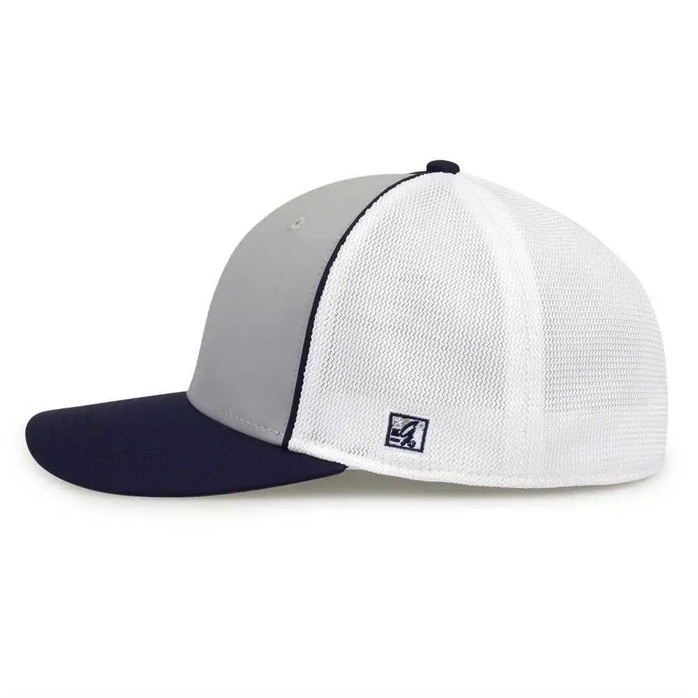 The Game GB483P On-Field GameChanger with Piping & Diamond Mesh Cap - Grey Navy