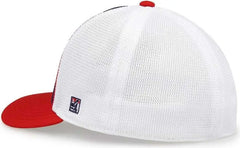 The Game GB483P On-Field GameChanger with Piping & Diamond Mesh Cap - Navy Red