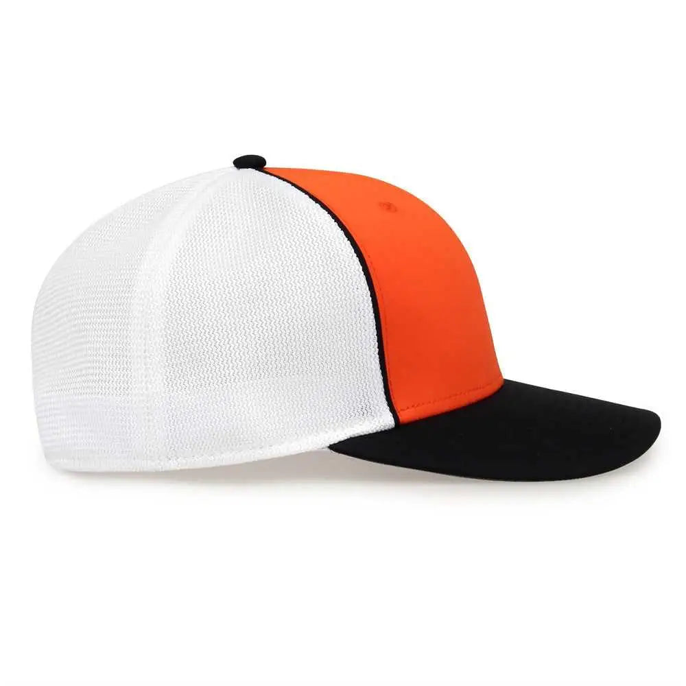 The Game GB483P On-Field GameChanger with Piping & Diamond Mesh Cap - Orange Black