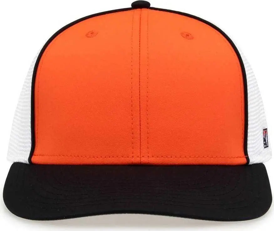 The Game GB483P On-Field GameChanger with Piping & Diamond Mesh Cap - Orange Black