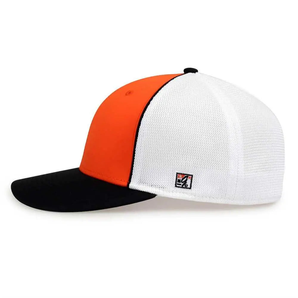 The Game GB483P On-Field GameChanger with Piping & Diamond Mesh Cap - Orange Black
