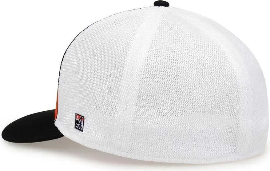 The Game GB483P On-Field GameChanger with Piping & Diamond Mesh Cap - Orange Black