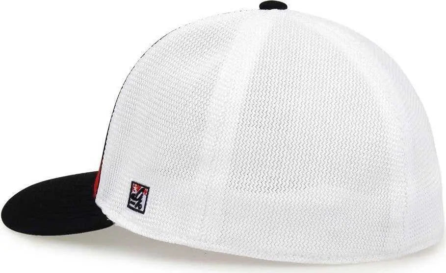 The Game GB483P On-Field GameChanger with Piping & Diamond Mesh Cap - Red Black