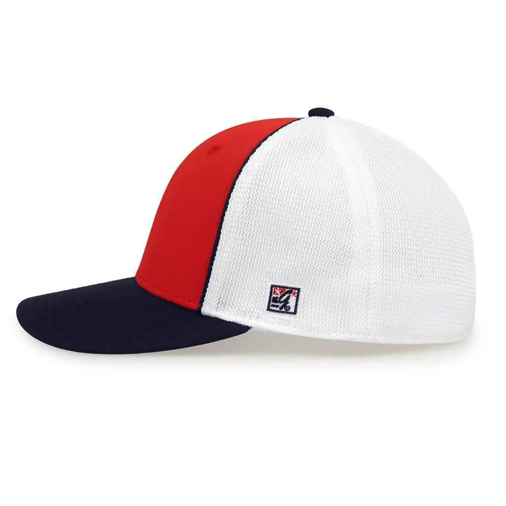 The Game GB483P On-Field GameChanger with Piping & Diamond Mesh Cap - Red Navy