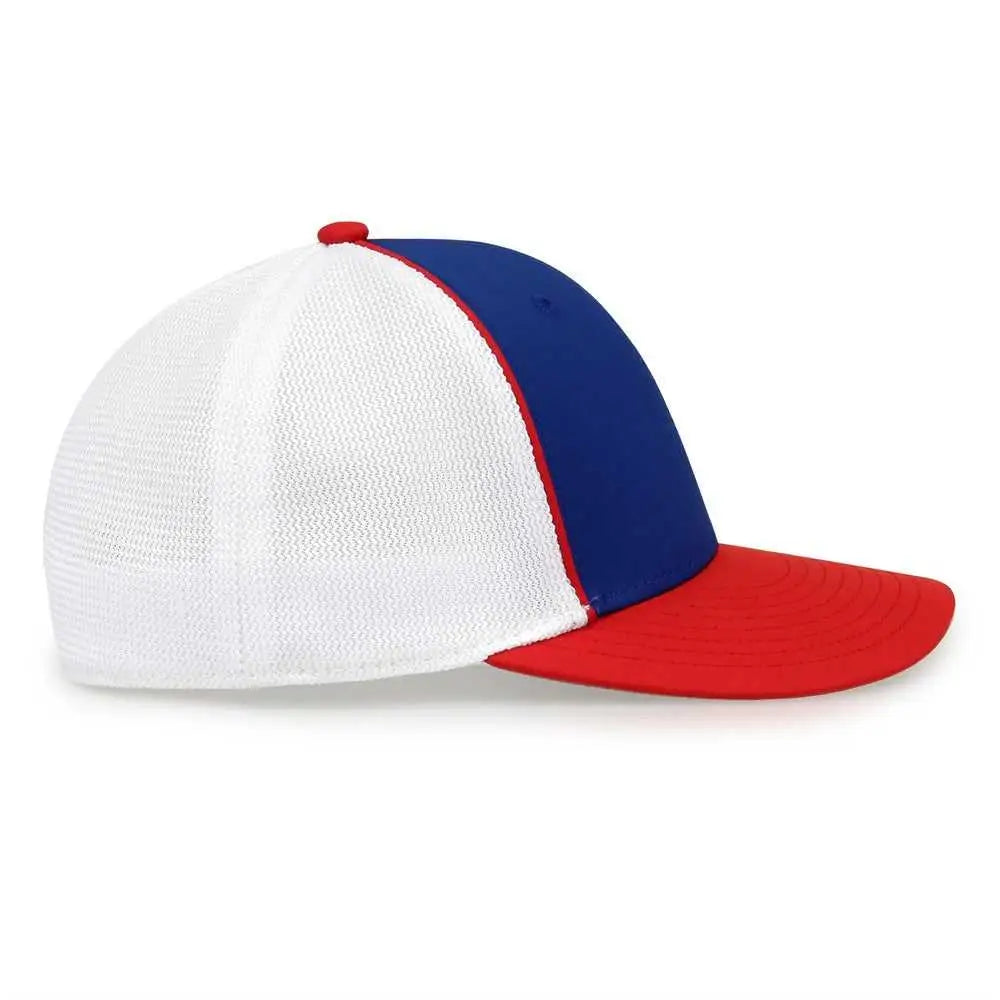 The Game GB483P On-Field GameChanger with Piping & Diamond Mesh Cap - Royal Red