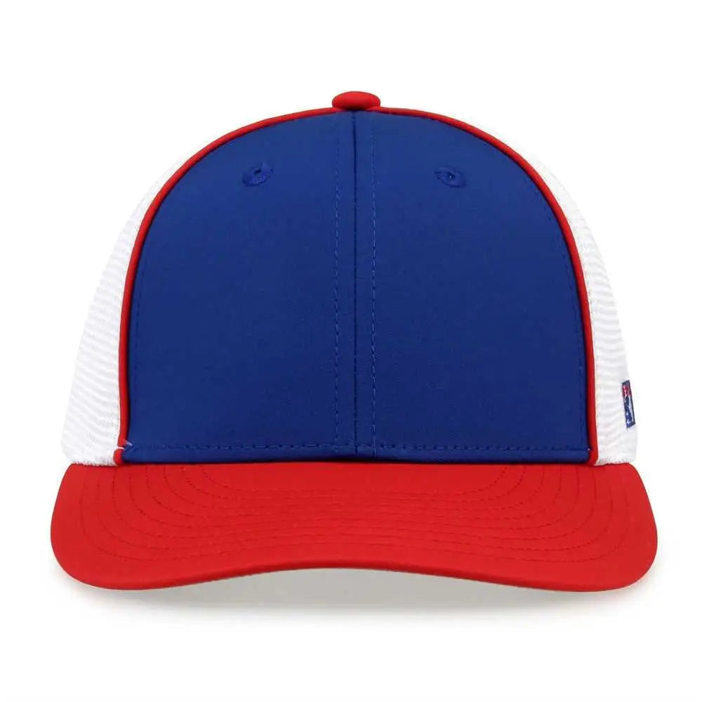 The Game GB483P On-Field GameChanger with Piping & Diamond Mesh Cap - Royal Red