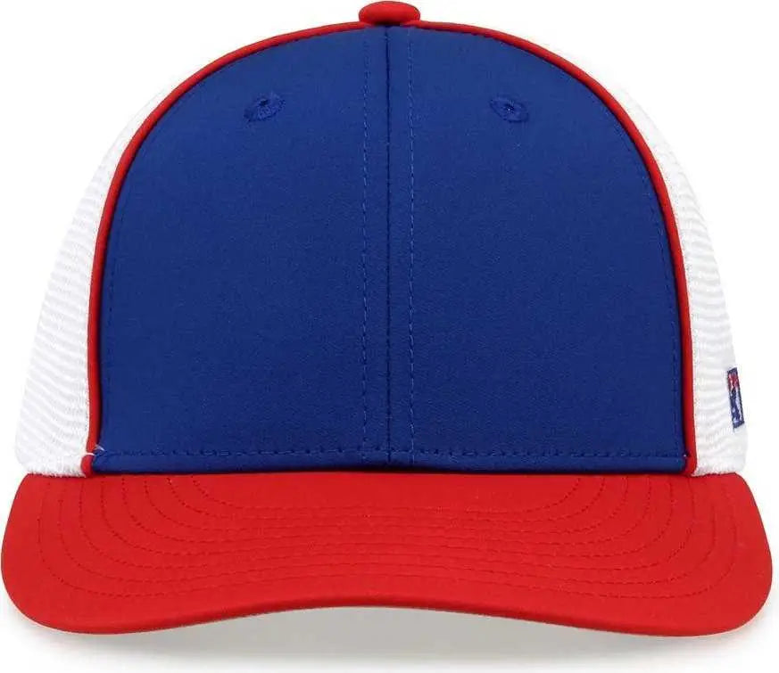 The Game GB483P On-Field GameChanger with Piping & Diamond Mesh Cap - Royal Red