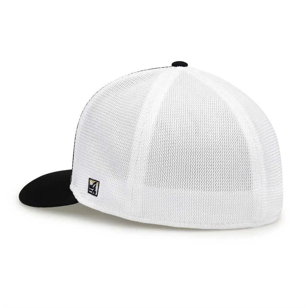 The Game GB483P On-Field GameChanger with Piping & Diamond Mesh Cap - Vegas Gold Black