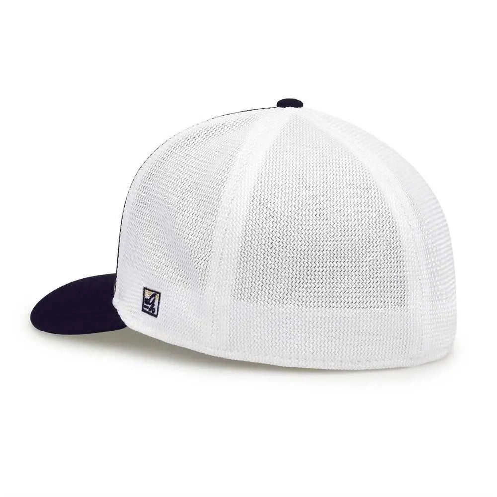 The Game GB483P On-Field GameChanger with Piping & Diamond Mesh Cap - Vegas Gold Navy