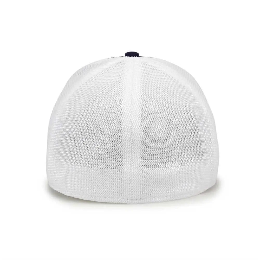 The Game GB483P On-Field GameChanger with Piping & Diamond Mesh Cap - Vegas Gold Navy