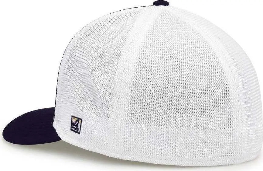The Game GB483P On-Field GameChanger with Piping & Diamond Mesh Cap - Vegas Gold Navy