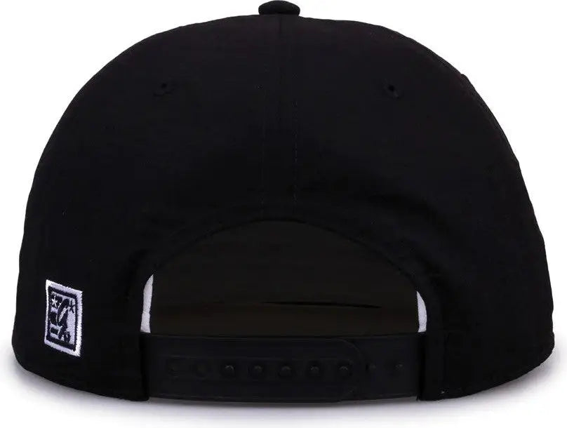 The Game GB501 5 Panel Poly Snapback Cap - Black - Black / OSFM