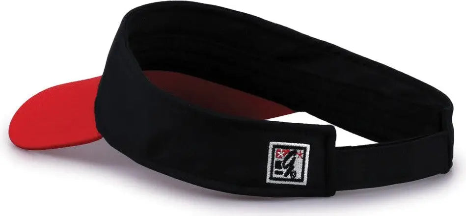 The Game GB503 Cool Breeze Nylon Visor - Black Red - Black Red / OSFM