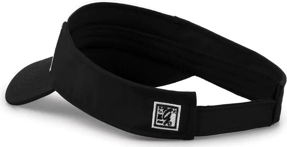 The Game GB503 Cool Breeze Nylon Visor - Black White - Black White / OSFM
