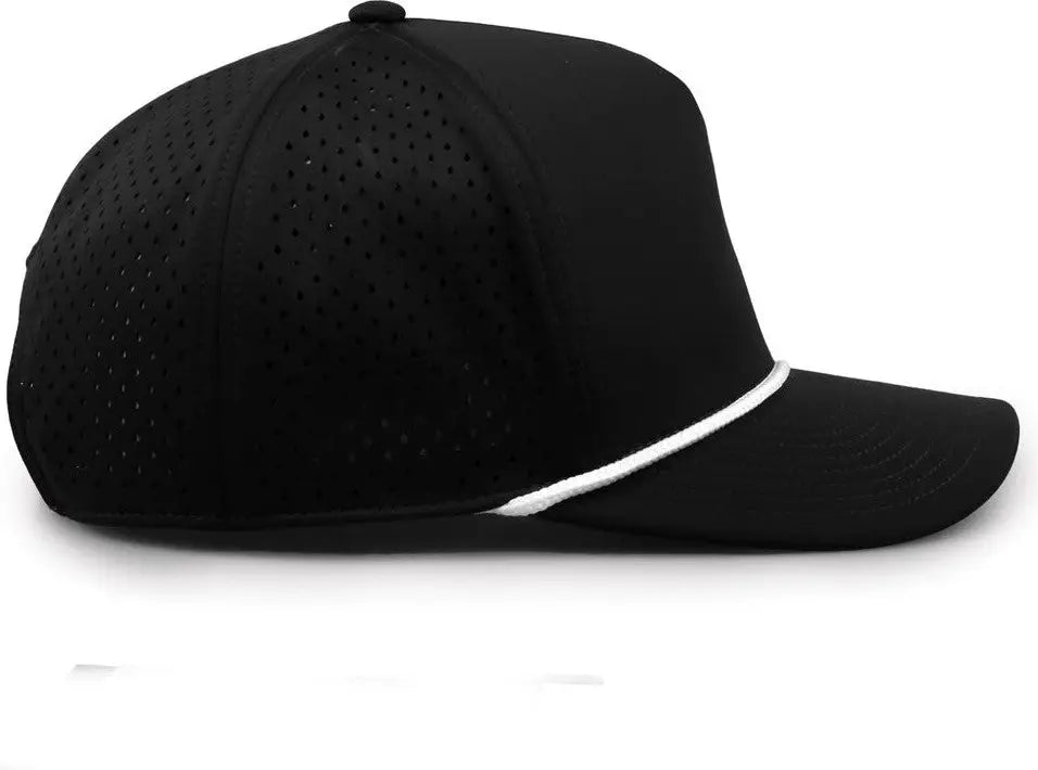 The Game GB505R NeoCool 5 Panel Snapback with Rope Cap - Black White - Black White / OSFM
