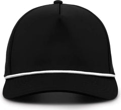 The Game GB505R NeoCool 5 Panel Snapback with Rope Cap Black White Black White / OSFM