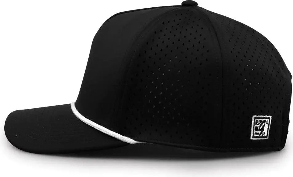 The Game GB505R NeoCool 5 Panel Snapback with Rope Cap - Black White - Black White / OSFM