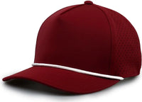 The Game GB505R NeoCool 5 Panel Snapback with Rope Cap Cardinal White Cardinal White / OSFM