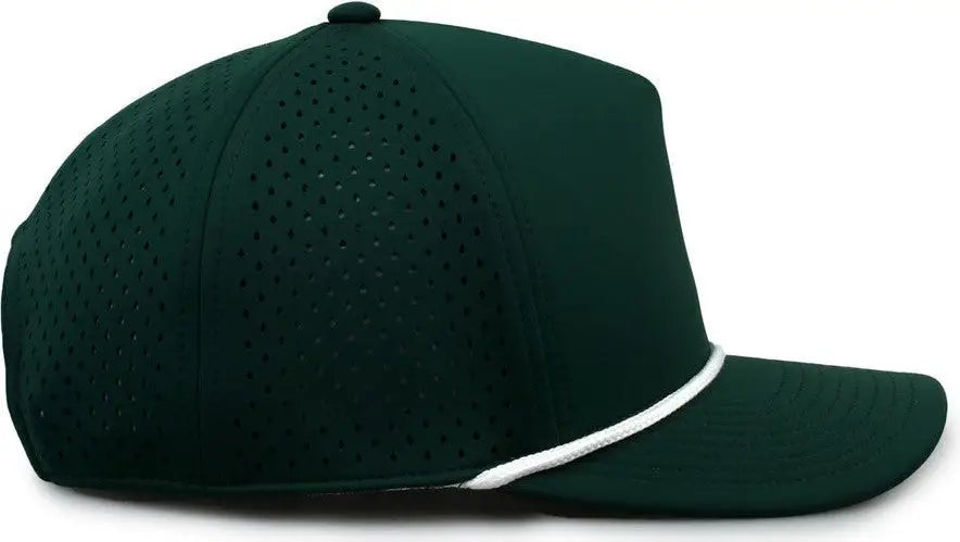 The Game GB505R NeoCool 5 Panel Snapback with Rope Cap - Dark Green - Forest / OSFM