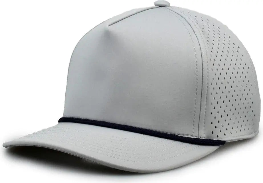 The Game GB505R NeoCool 5 Panel Snapback with Rope Cap Gray Navy Gray Navy / OSFM