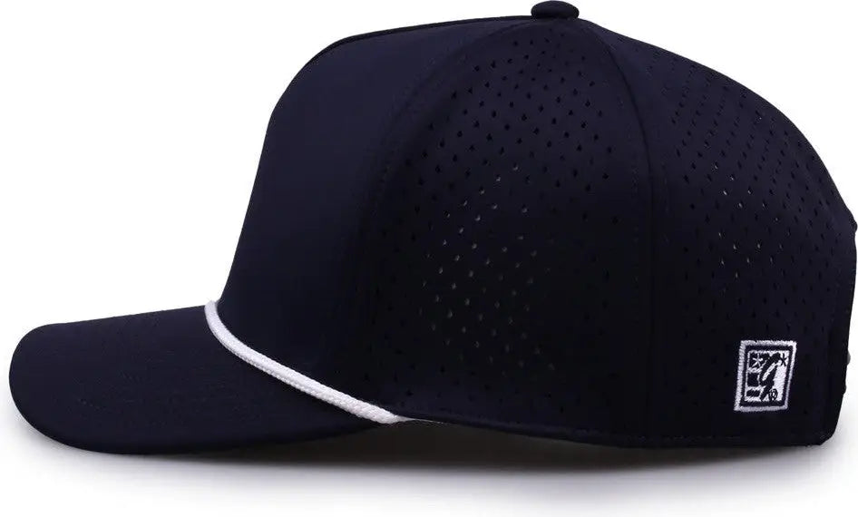 The Game GB505R NeoCool 5 Panel Snapback with Rope Cap - Navy White - Navy White / OSFM