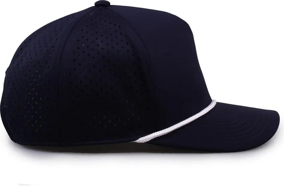 The Game GB505R NeoCool 5 Panel Snapback with Rope Cap - Navy White - Navy White / OSFM