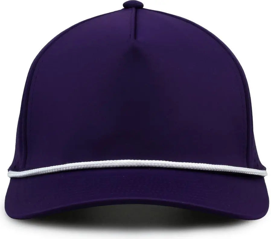 The Game GB505R NeoCool 5 Panel Snapback with Rope Cap - Purple White - Purple White / OSFM