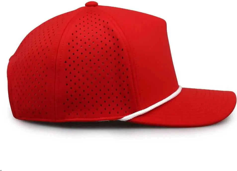 The Game GB505R NeoCool 5 Panel Snapback with Rope Cap - Red White - Red White / OSFM