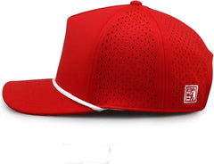 The Game GB505R NeoCool 5 Panel Snapback with Rope Cap Red White Red White / OSFM
