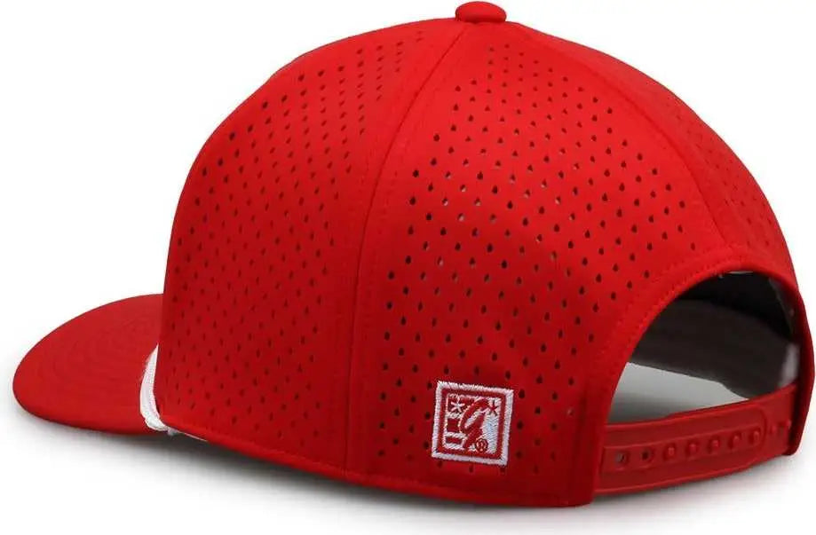 The Game GB505R NeoCool 5 Panel Snapback with Rope Cap - Red White - Red White / OSFM