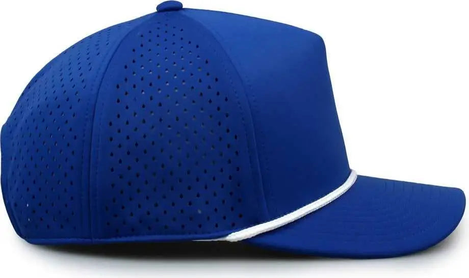 The Game GB505R NeoCool 5 Panel Snapback with Rope Cap - Royal White - Royal White / OSFM
