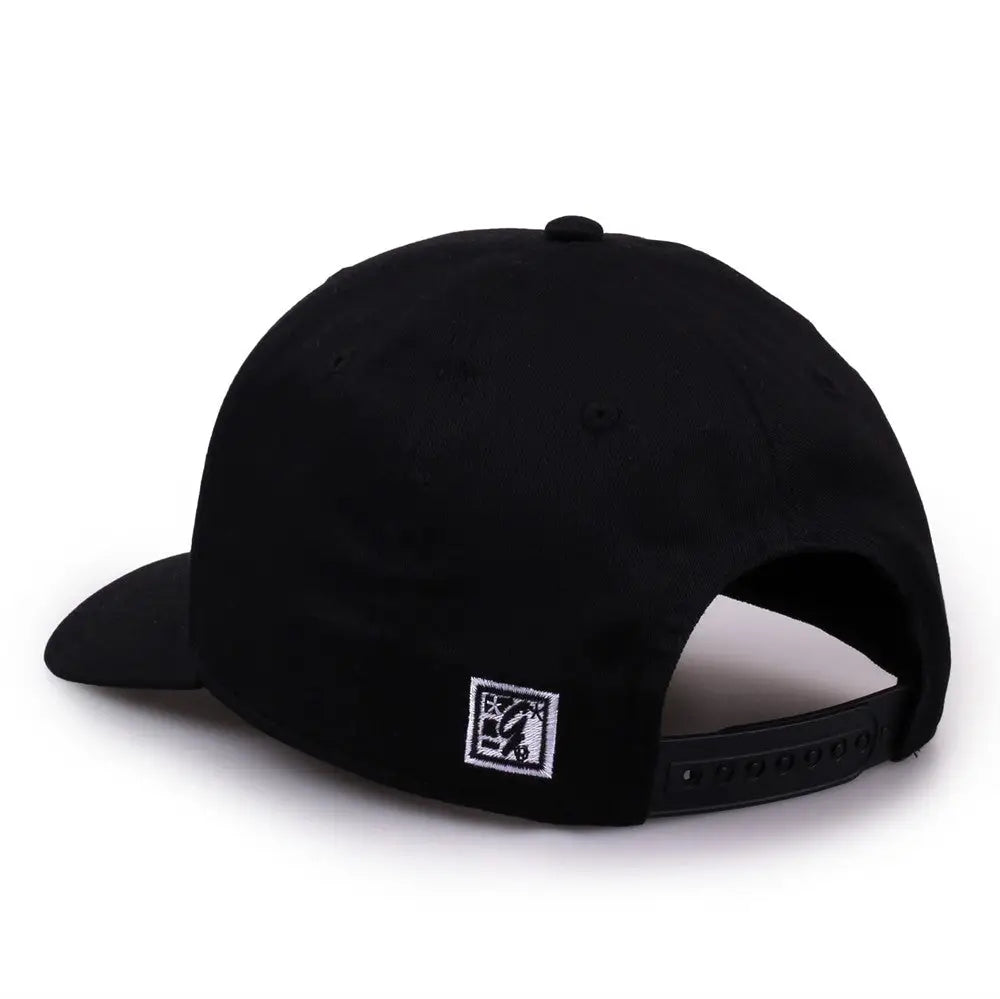 The Game GB515 Twill Snapback Cap - Black - Black / 6 7/8’’ - 7 5/8’’
