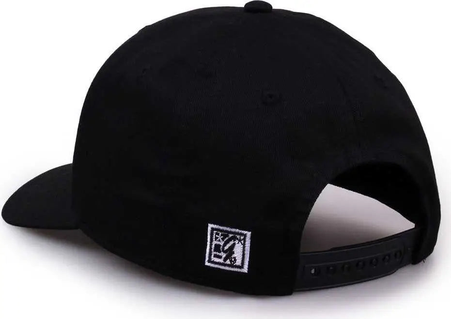 The Game GB515 Twill Snapback Cap - Black - Black / 6 7/8’’ - 7 5/8’’