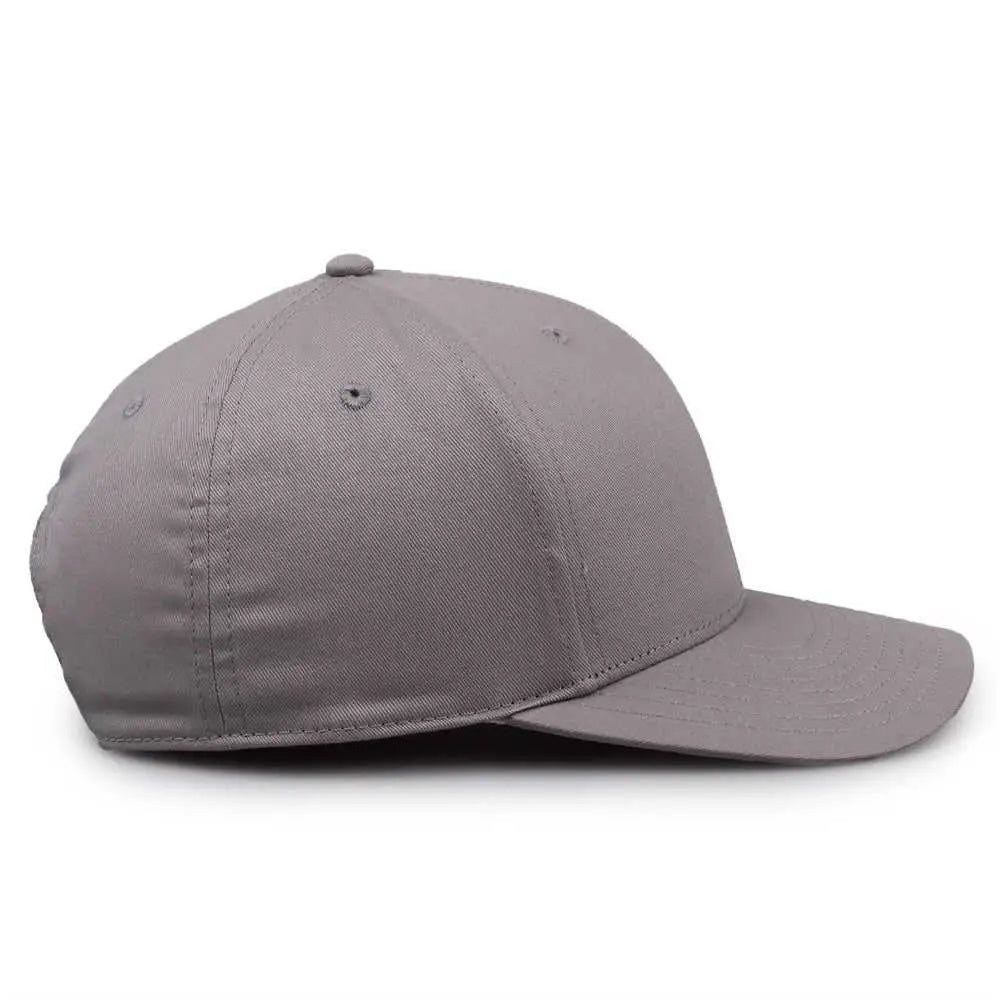The Game GB515 Twill Snapback Cap - Gray - Gray / 6 7/8’’ - 7 5/8’’
