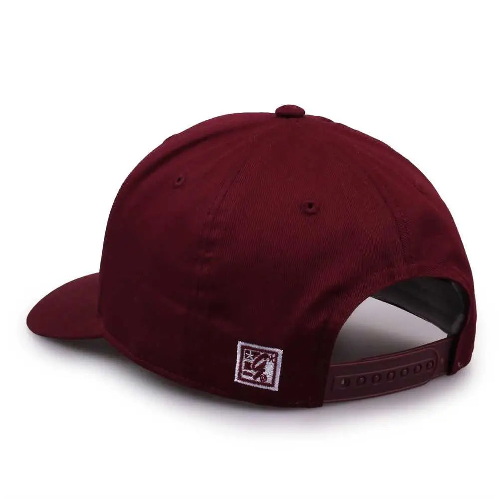 The Game GB515 Twill Snapback Cap - Maroon - Maroon / 6 7/8’’ - 7 5/8’’