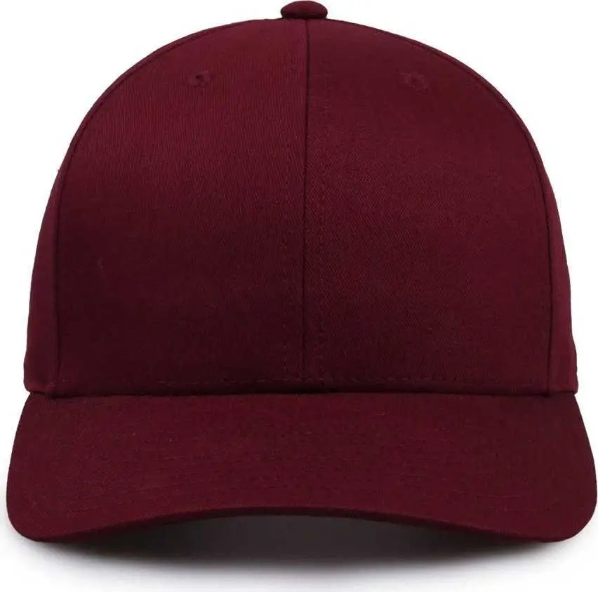 The Game GB515 Twill Snapback Cap - Maroon - Maroon / 6 7/8’’ - 7 5/8’’
