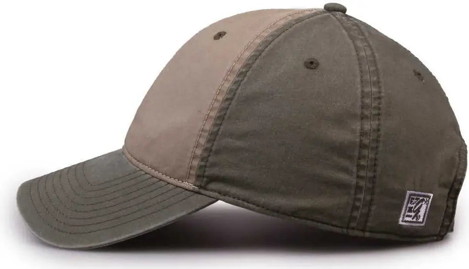 The Game GB516 Twill Color Block Cap - Khaki Sage - Khaki Green / 6 7/8’’ - 7 5/8’’